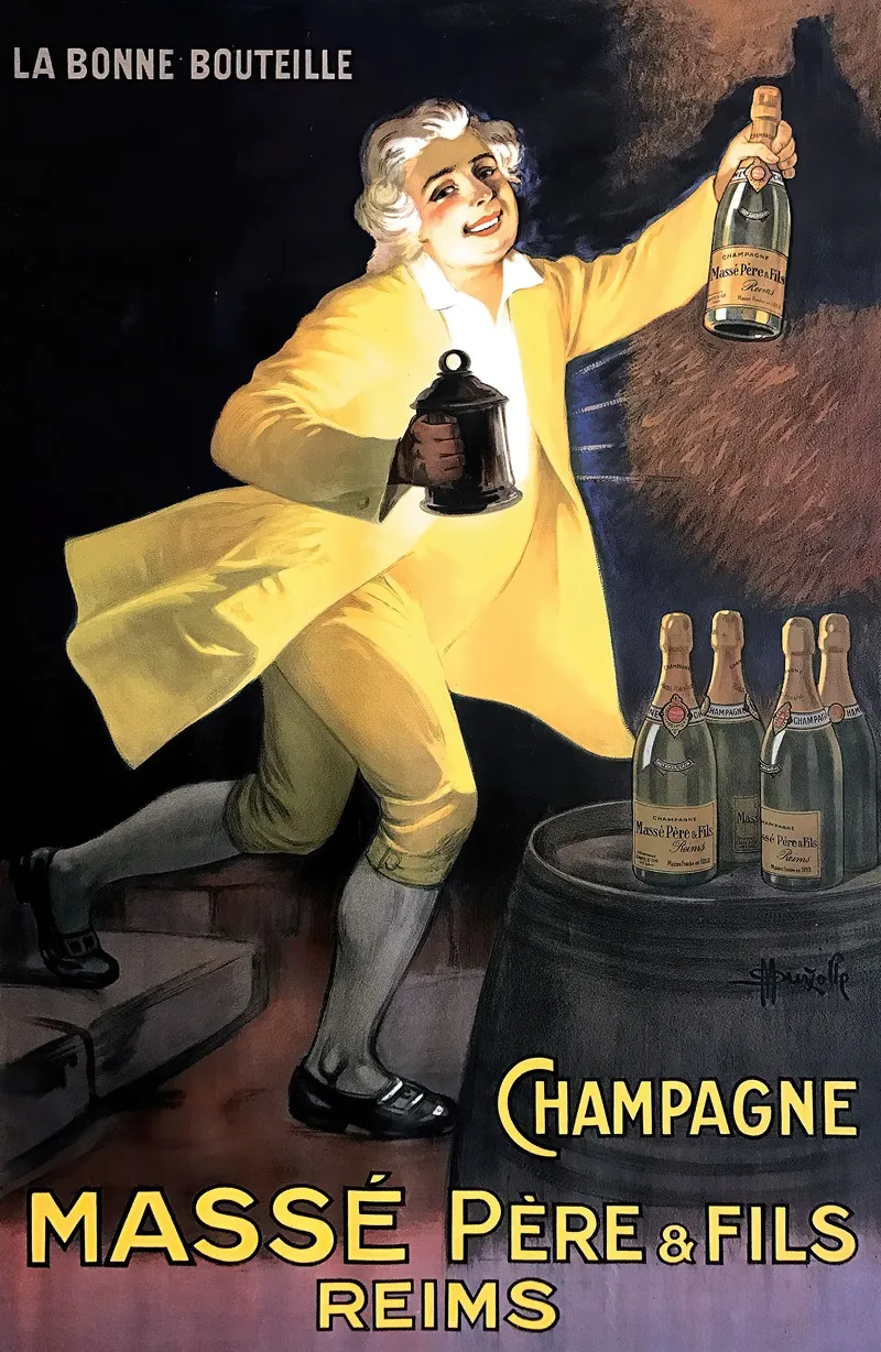 Champagne Masse Pere Et Fils Reims Wall Art by Marcellin Auzolle - High-Resolution Digital Print