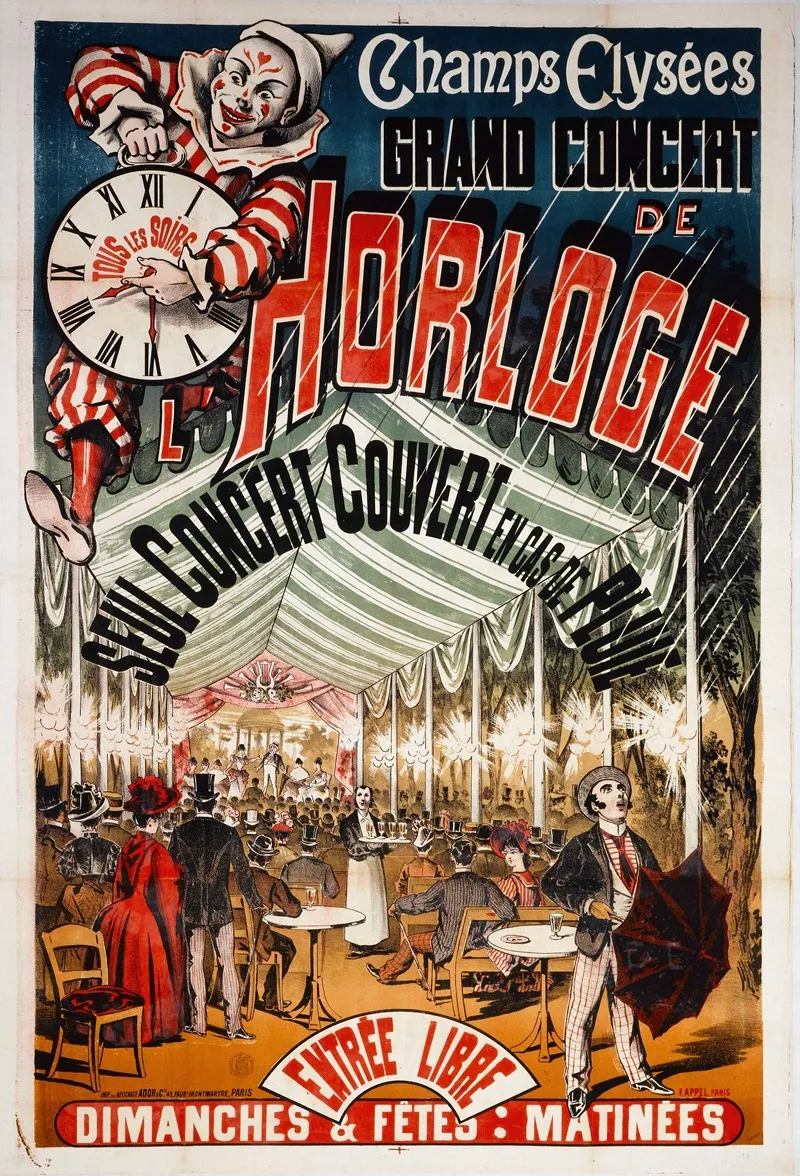 Champs Elysees Grand Concert De Lhorloge Seul Concert Couvert En Cas De Pluie Entree Libre