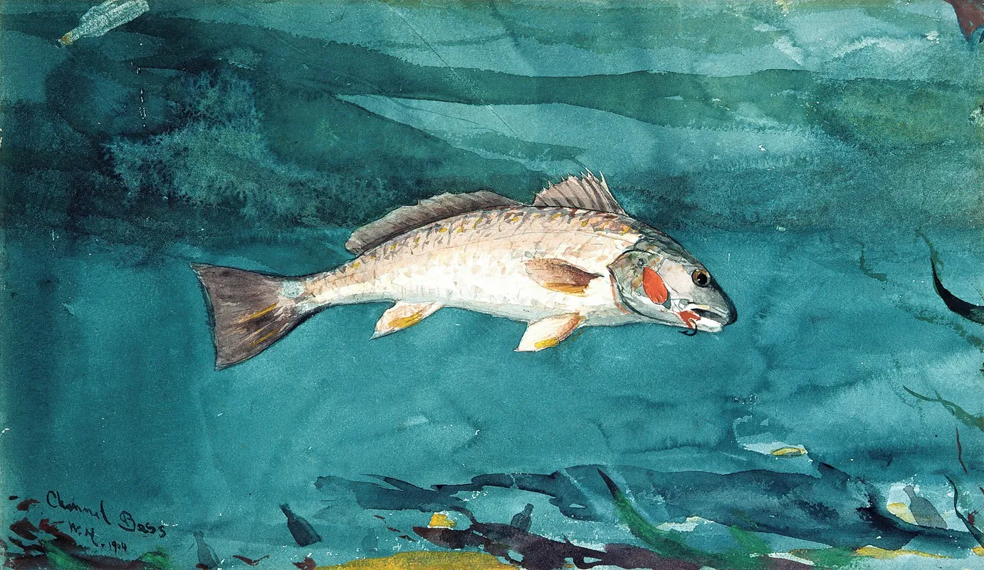Channel Bass Wall Art by Winslow Homer - High-Resolution Digital Print