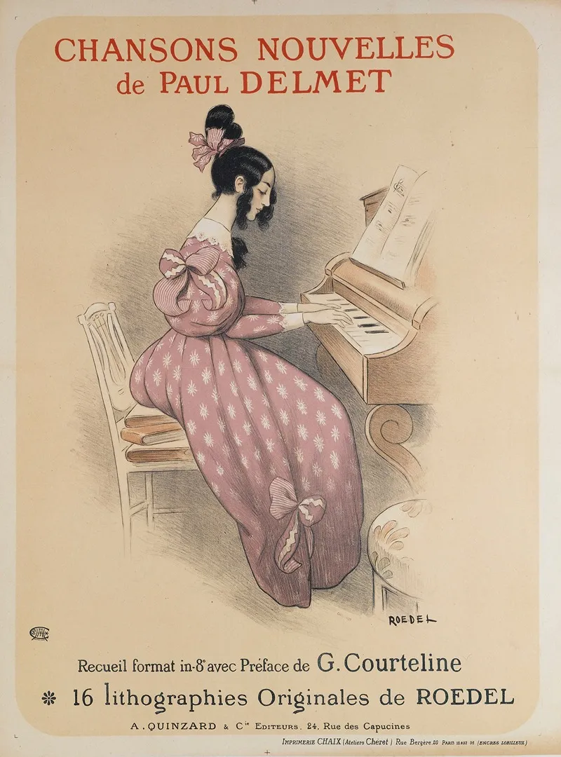Chansons Nouvelles De Paul Delmet Wall Art by Auguste Roedel - High-Resolution Digital Print