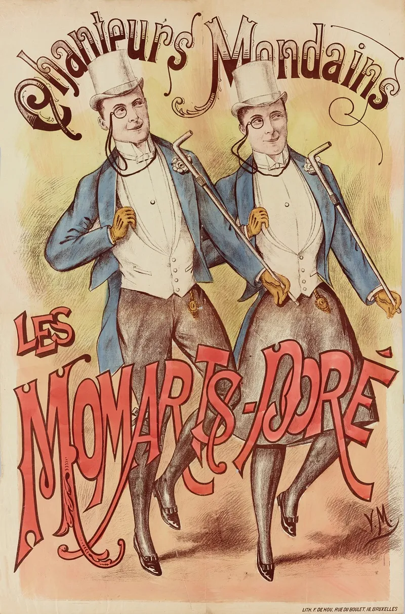 Chanteurs Mondains Les Momarts Dore Wall Art by Anonymous - High-Resolution Digital Print