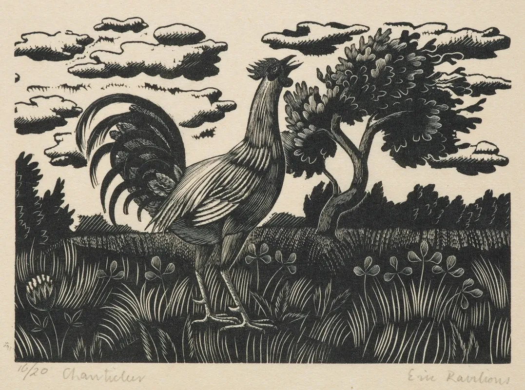 Chanticleer Wall Art by Eric Ravilious - High-Resolution Digital Print