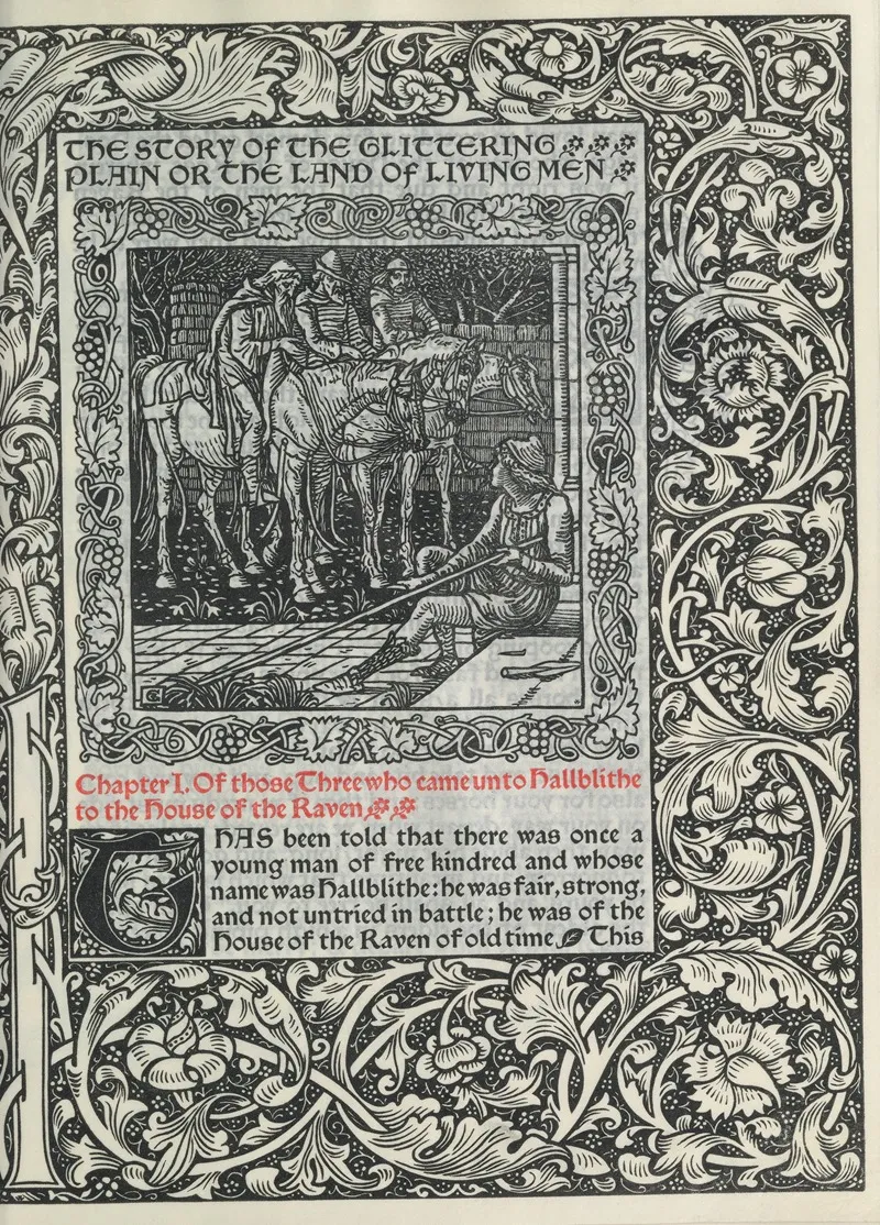 Chapter I Of Those Three Who Came Unto Hallblithe To The House Of The Raven Wall Art by Walter Crane - High-Resolution Digital Print