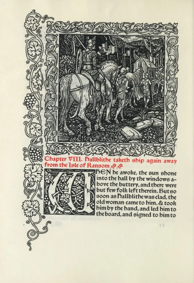 Chapter Viii Hallblithe Taketh Ship Again Away From The Isle Of Ransom Wall Art by Walter Crane - High-Resolution Digital Print