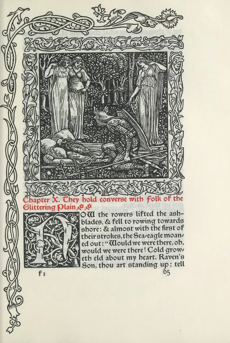 Chapter X They Hold Converse With Folk Of The Glittering Plain Wall Art by Walter Crane - High-Resolution Digital Print