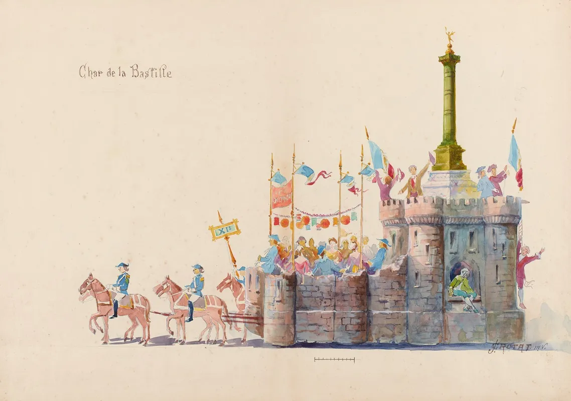 Char De La Bastille Wall Art by Jean Crotat - High-Resolution Digital Print