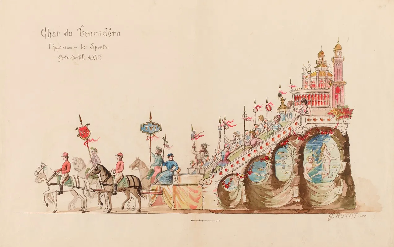 Char Du Trocadero Laquarium Les Sports Wall Art by Jean Crotat - High-Resolution Digital Print