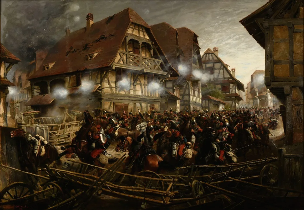 Charge Du 9e Regiment De Cuirassiers Dans Le Village De Morsbronn