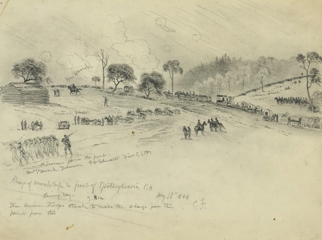 Charge Of Hancocks Corps In Front Of Spottsylvania Court House