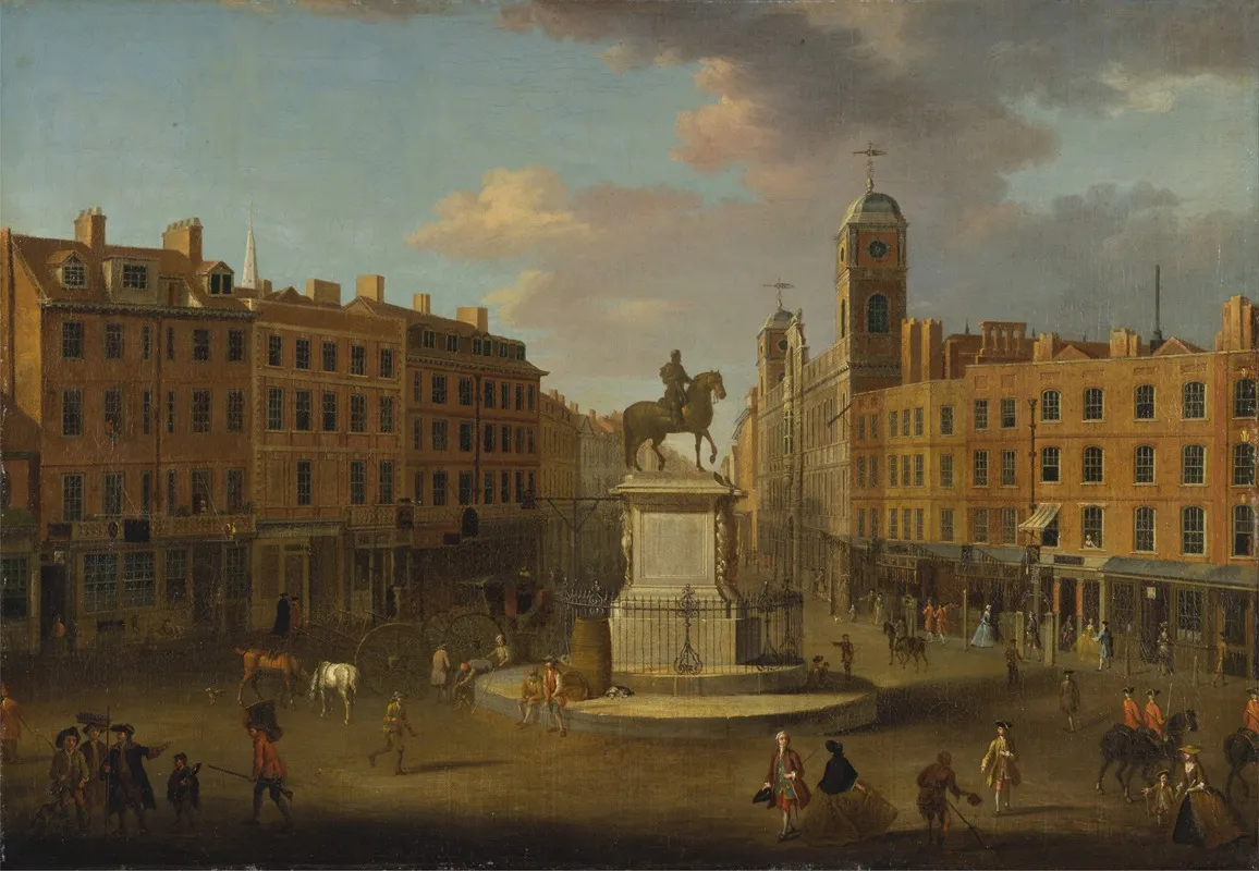 Charing Cross With The Statue Of King Charles I And Northumberland House