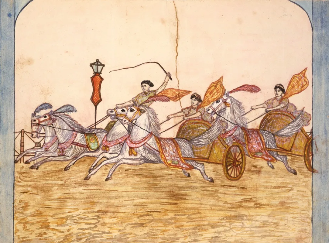 Chariots And Horses Wall Art by Lawrence W. Ladd - High-Resolution Digital Print