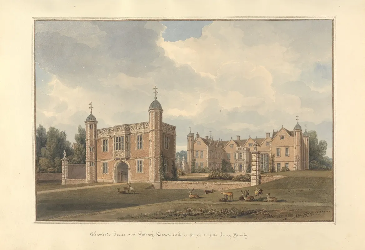 Charlcote House And Gateway Warwickshire The Seat Of The Lucy Family