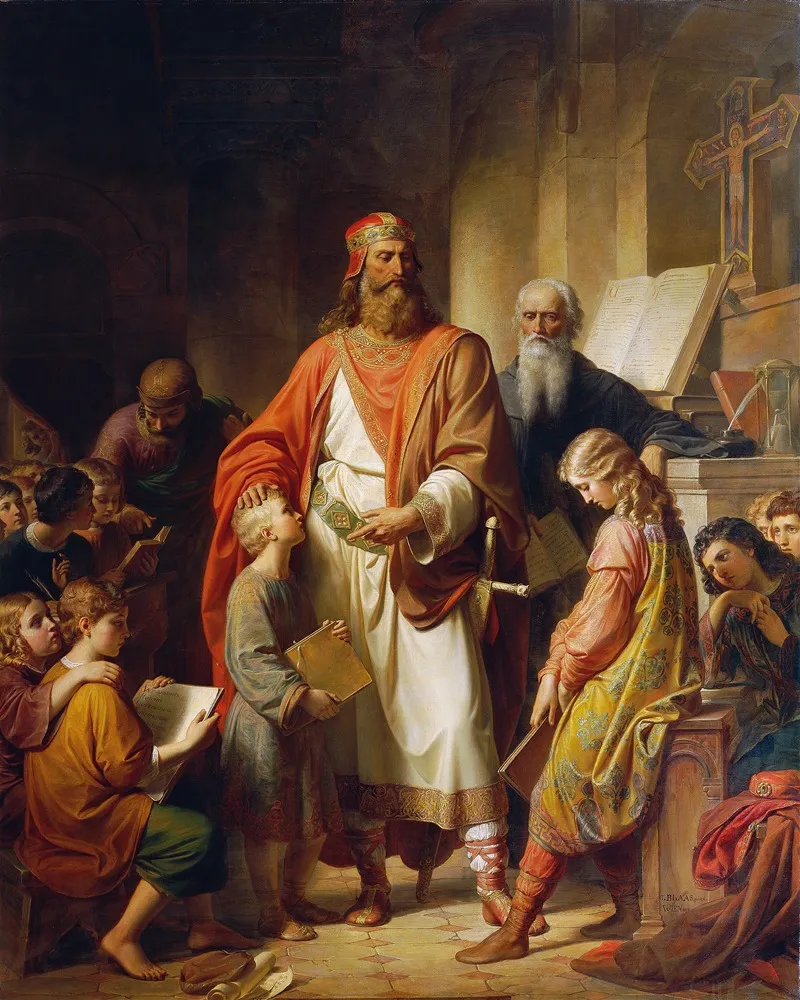 Charlemagne Rebukes The Careless Students