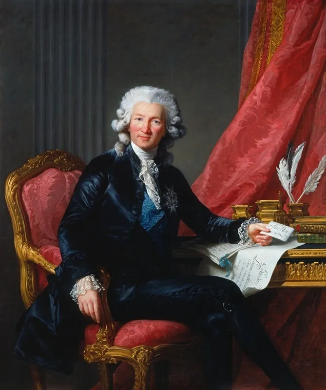 Charles Alexandre De Calonne 1734 1802 Wall Art by Elisabeth Louise Vigée Le Brun - High-Resolution Digital Print
