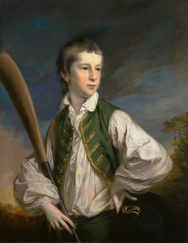Charles Collyer As A Boy With A Cricket Bat Wall Art by Francis Cotes - High-Resolution Digital Print