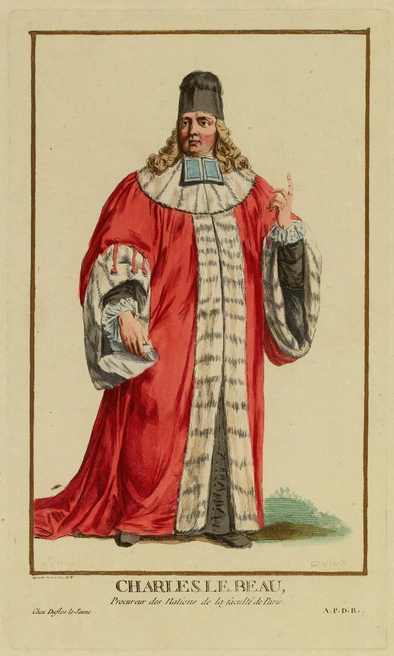 Charles De Beau Procureur Des Nations De La Faculte De Paris Wall Art by Pierre Duflos - High-Resolution Digital Print