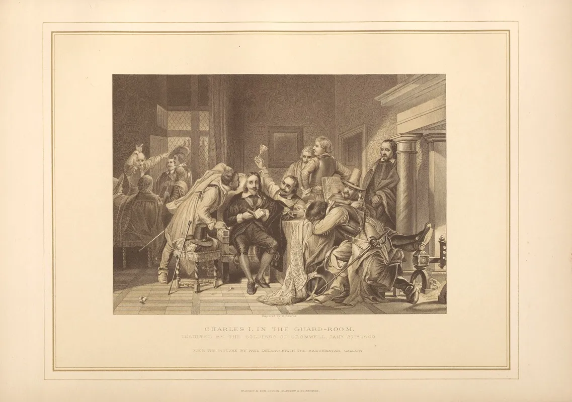 Charles I In The Guard Room Paul Delaroche Wall Art by Thomas Archer - High-Resolution Digital Print