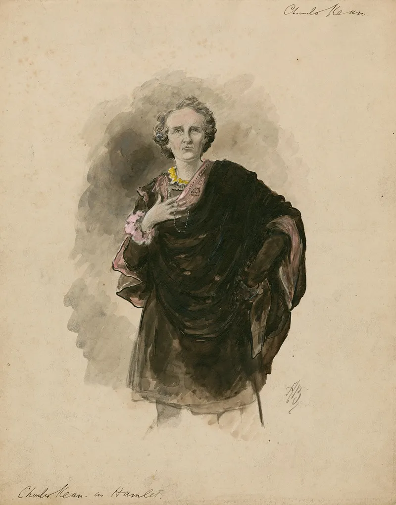 Charles Kean As Hamlet Wall Art by Alfred Bryan - High-Resolution Digital Print