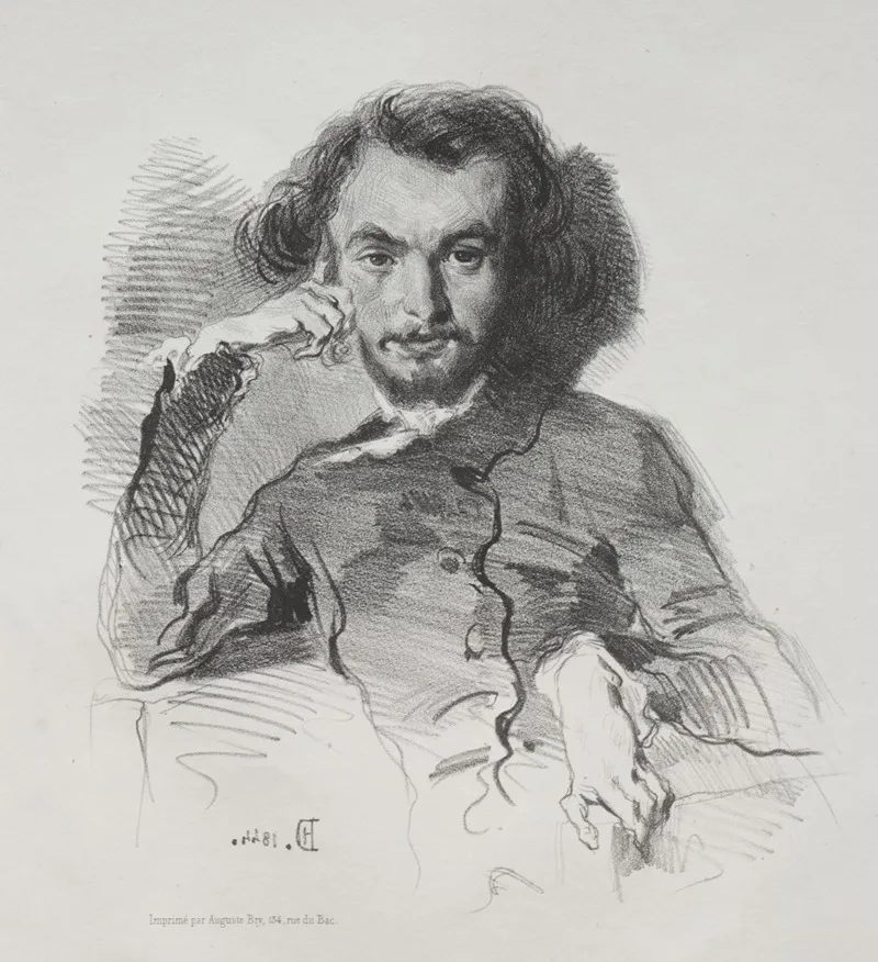 Charles Pierre Baudelaire Wall Art by Émile Isidore Deroy - High-Resolution Digital Print