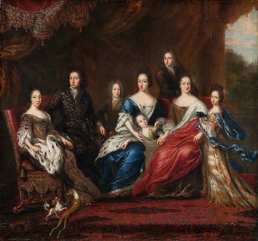 Charles Xis Family With Relatives From The Duchy Holstein Gottorp Wall Art by David Klöcker Ehrenstrahl - High-Resolution Digital Print
