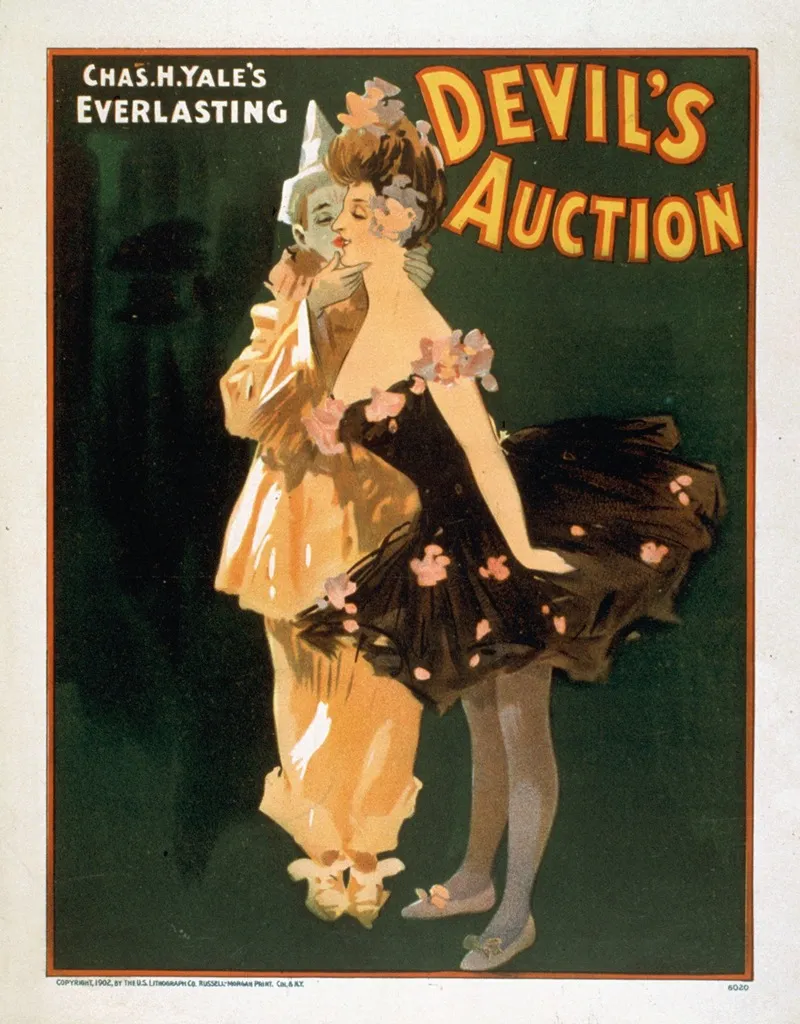 Chas H Yales Everlasting Devils Auction 2 Wall Art by U.S. Lithograph Co. - High-Resolution Digital Print