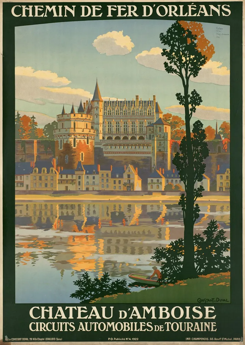 Chateau Damboise Circuites Automobiles De Touraine Wall Art by Constant Duval - High-Resolution Digital Print