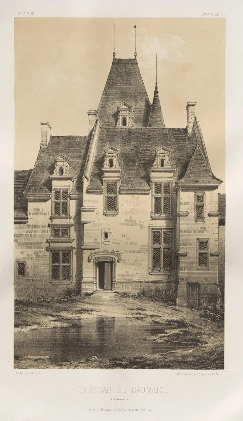 Chateau De Baumais Calvados Wall Art by Victor Petit - High-Resolution Digital Print