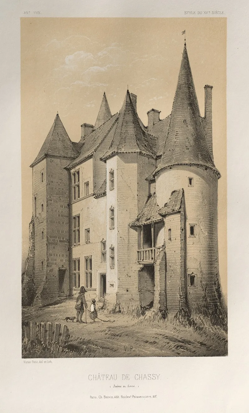Chateau De Chassy Saone Et Loire Wall Art by Victor Petit - High-Resolution Digital Print