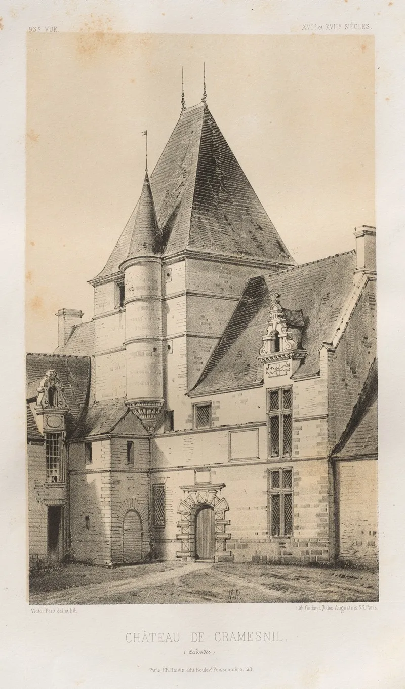 Chateau De Cramesnil Calvados Wall Art by Victor Petit - High-Resolution Digital Print
