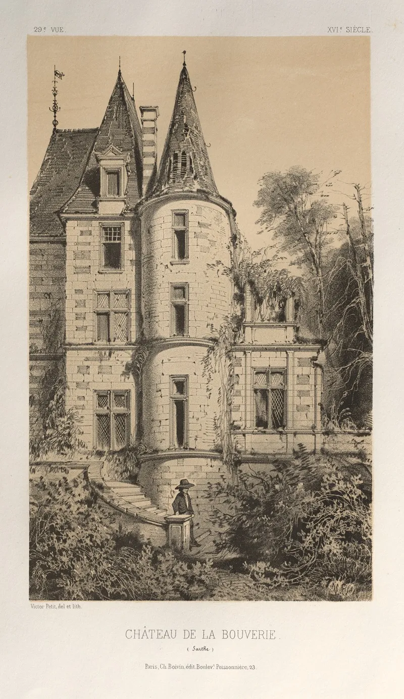 Chateau De La Bouverie Sarthe Wall Art by Victor Petit - High-Resolution Digital Print