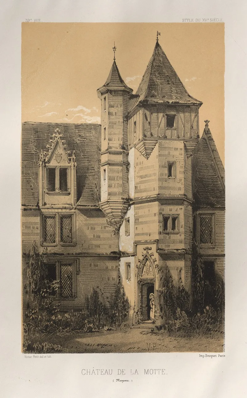 Chateau De La Motte Mayenne Wall Art by Victor Petit - High-Resolution Digital Print