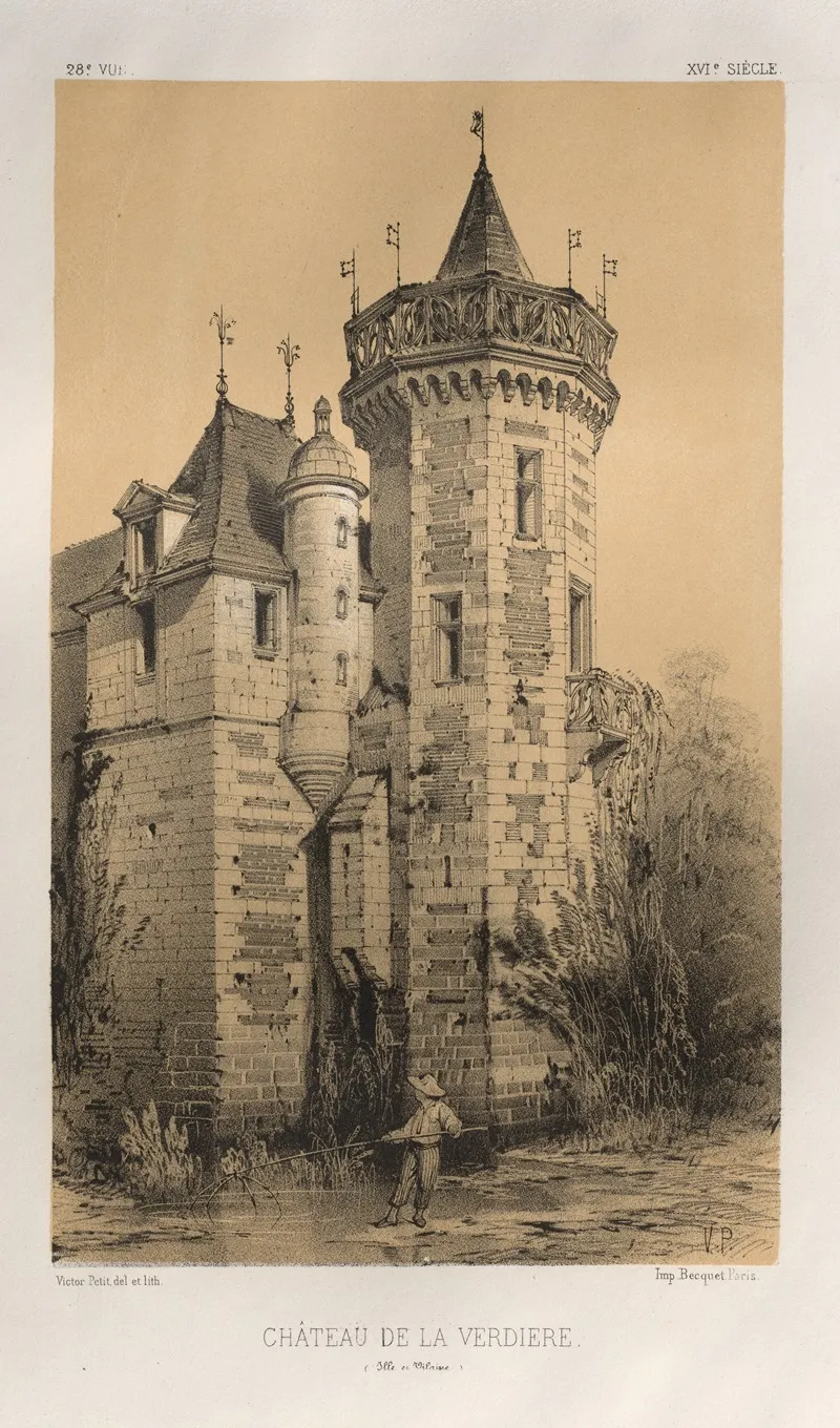 Chateau De La Verdiere Ille En Vilaine Wall Art by Victor Petit - High-Resolution Digital Print