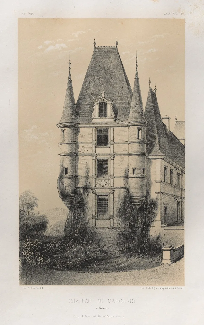 Chateau De Marchais Aisne Wall Art by Victor Petit - High-Resolution Digital Print