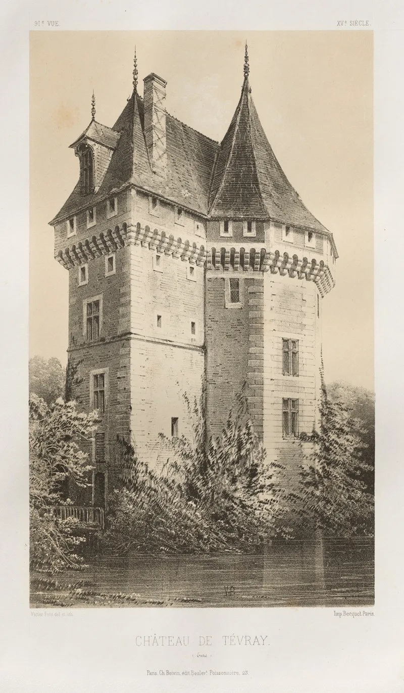 Chateau De Tevray Eure Wall Art by Victor Petit - High-Resolution Digital Print