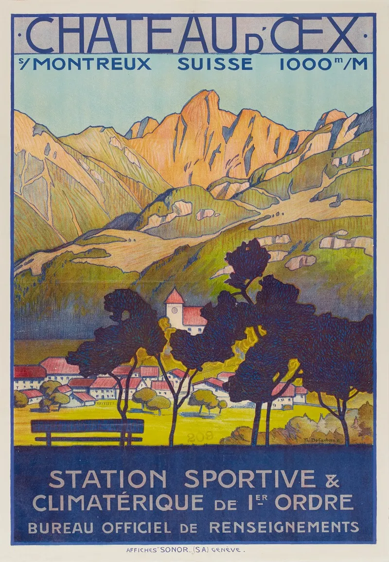 Chateau Doex Station Sportive Climaterique De 1er Ordre Wall Art by Théodore Delachaux - High-Resolution Digital Print