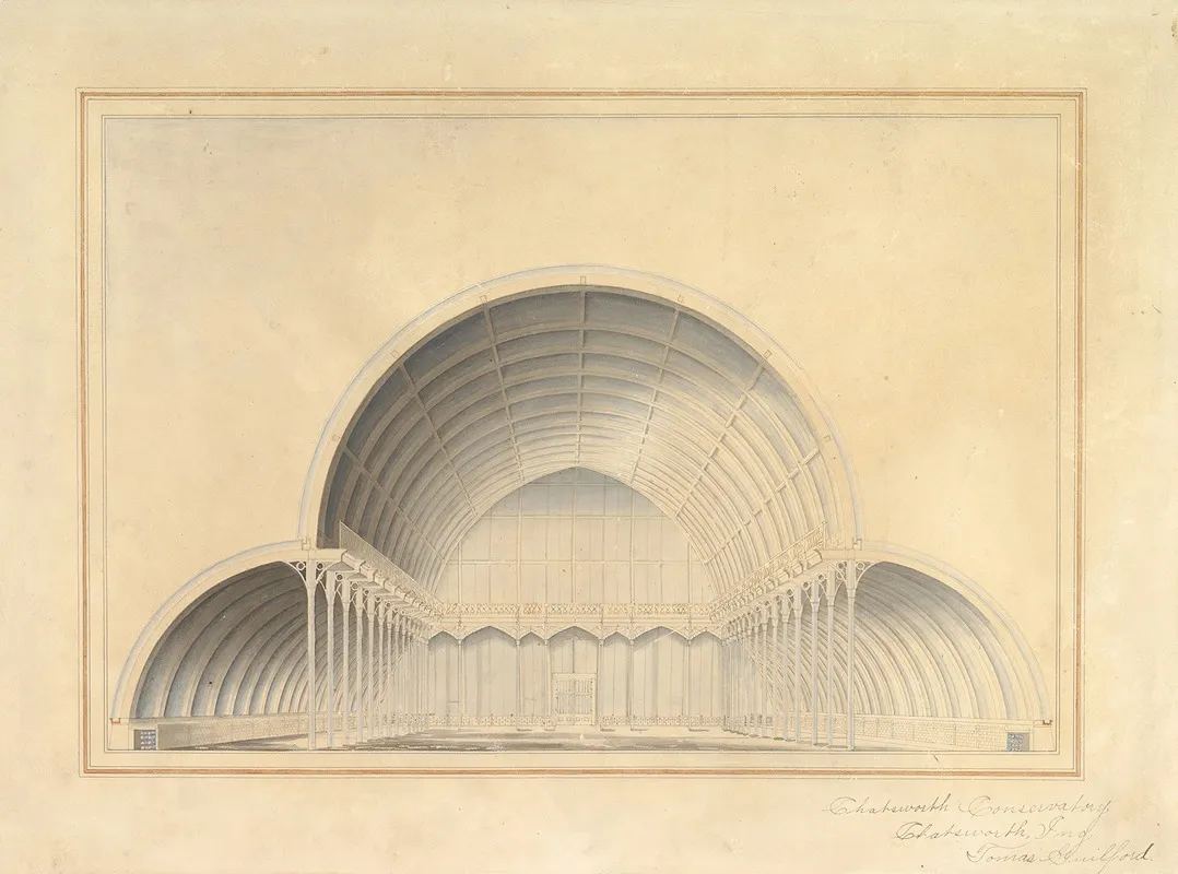 Chatsworth Conservatory Wall Art by Thomas Guilford - High-Resolution Digital Print