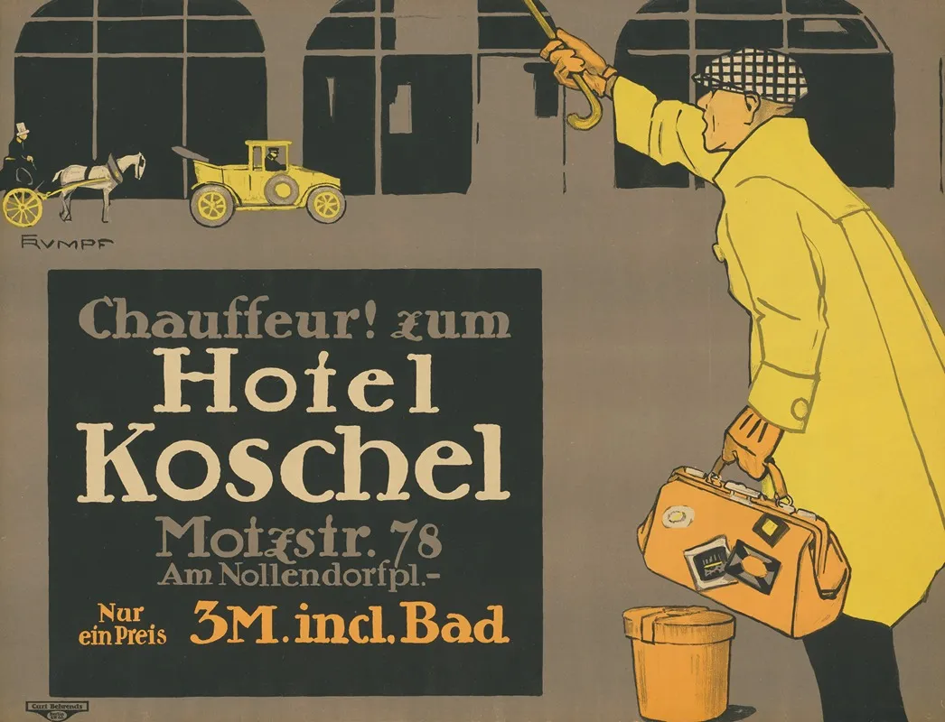 Chauffeur Zum Hotel Koschel Wall Art by Fritz Rumpf - High-Resolution Digital Print