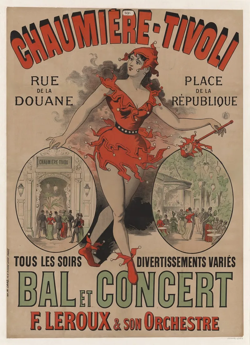 Chaumiere Tivoli Rue De La Douane Place De La Republique Wall Art by Imp. H. Laas - High-Resolution Digital Print