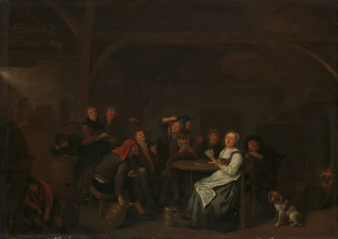 Cheating At Cards Wall Art by Jan Miense Molenaer - High-Resolution Digital Print