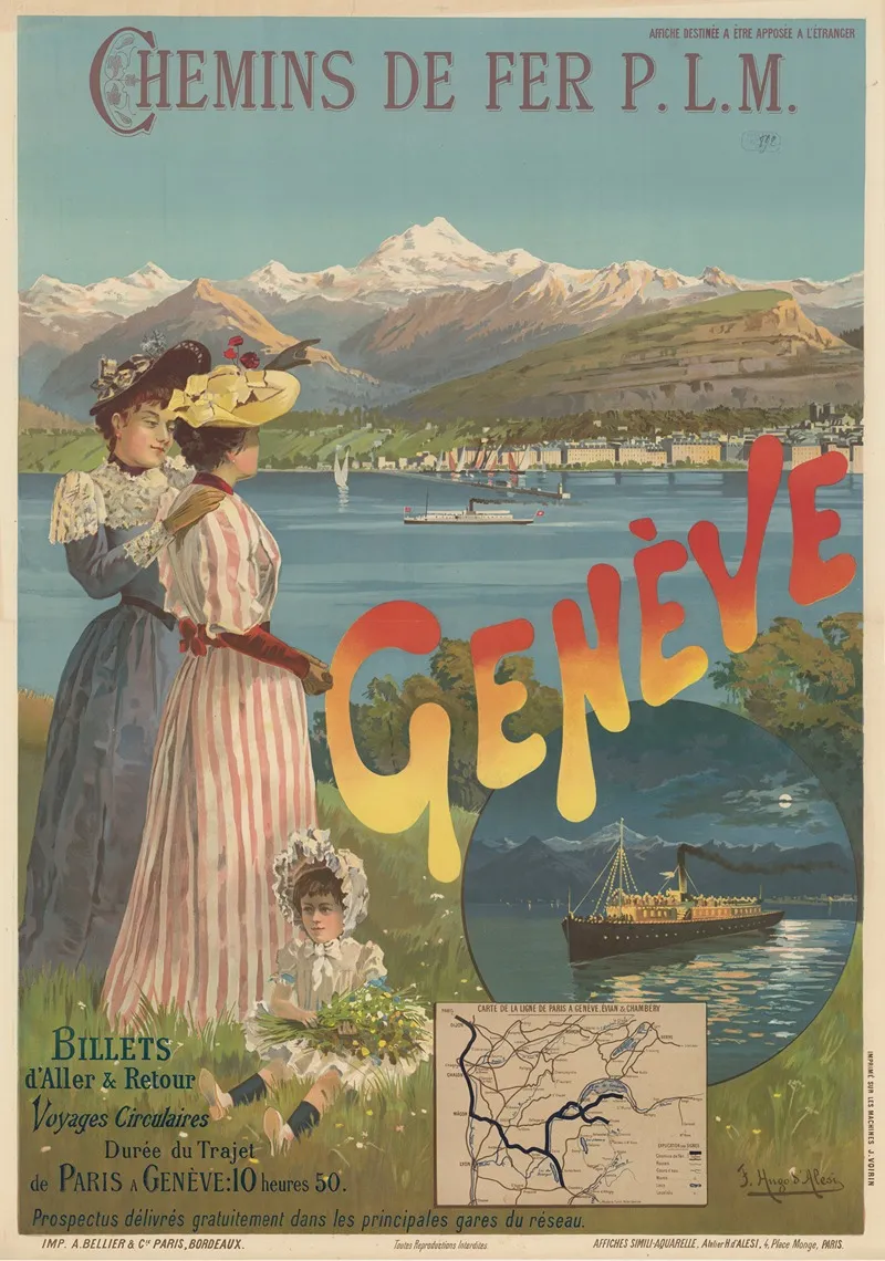 Chemin De Fer P L M Geneve Wall Art by Frederic Hugo d’Alési - High-Resolution Digital Print