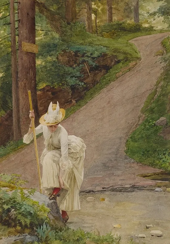 Chemin De La Cascade Wall Art by Louis Emile Adan - High-Resolution Digital Print