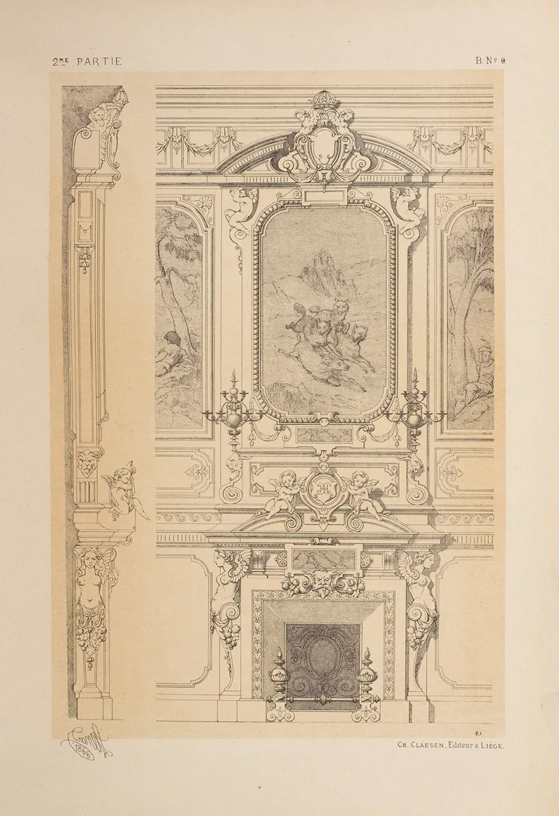 Cheminee Genre Henri Ii Wall Art by Michel Liénard - High-Resolution Digital Print