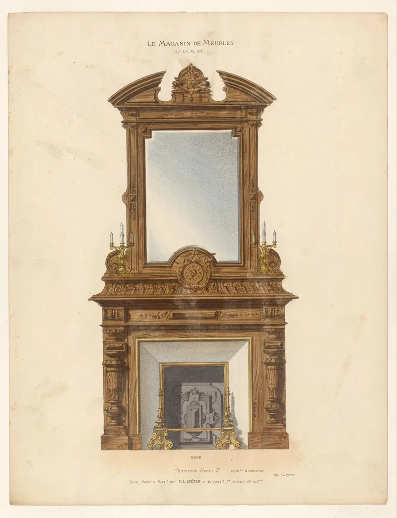 Cheminee Henri Ii 2 Wall Art by Victor Léon Michel Quétin - High-Resolution Digital Print