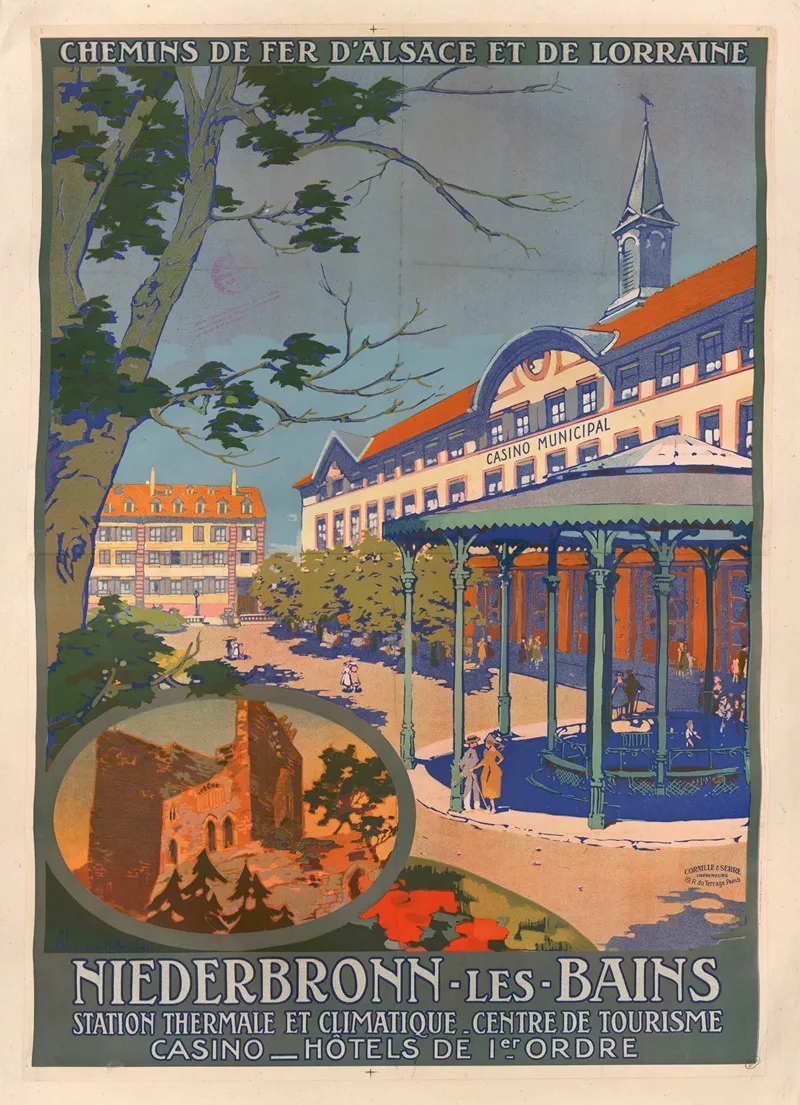 Chemins De Fer Dalsace Et De Lorraine Niederbronn Les Bains Wall Art by R. Kister - High-Resolution Digital Print