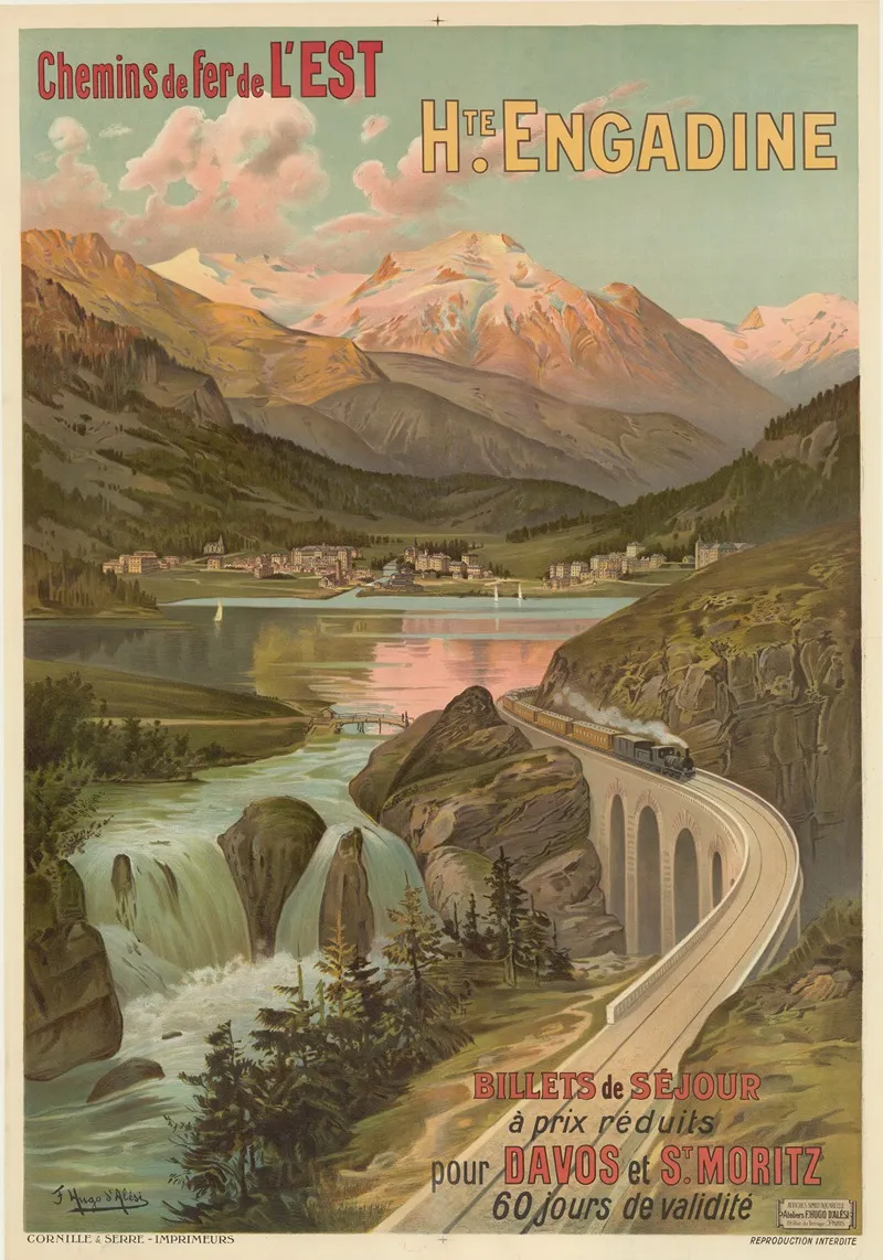 Chemins De Fer De Lest Haute Engadine Wall Art by Frederic Hugo d’Alési - High-Resolution Digital Print