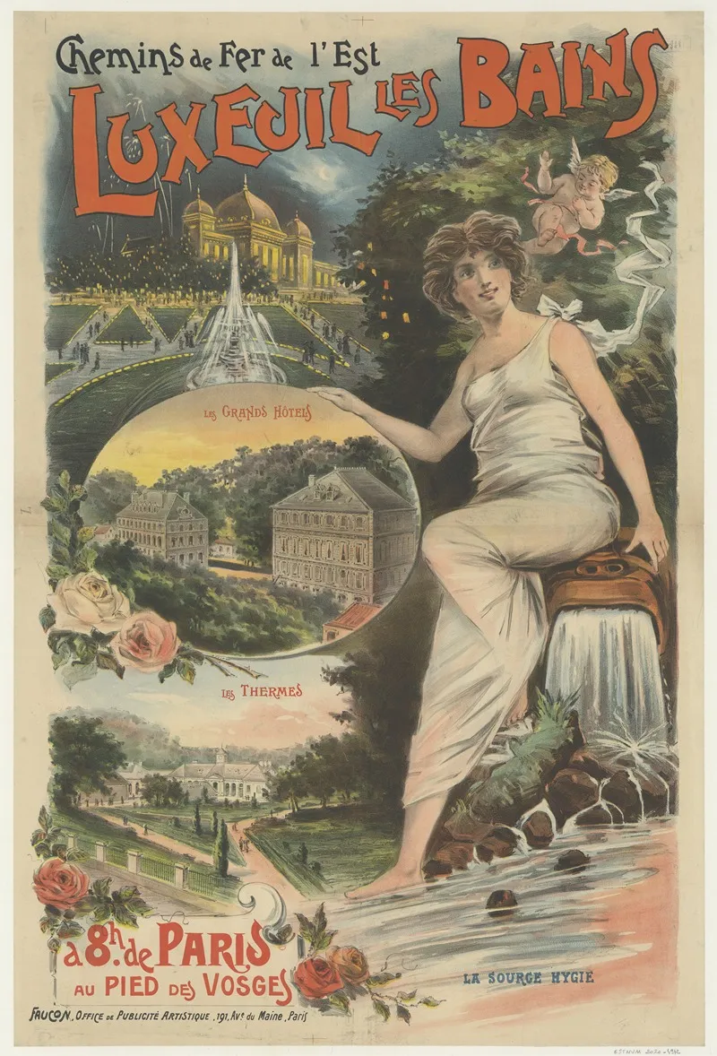 Chemins De Fer De Lest Luxeuil Les Bains A 8h De Paris Au Pied Des Vosges Wall Art by Pal (Jean de Paleologue) - High-Resolution Digital Print