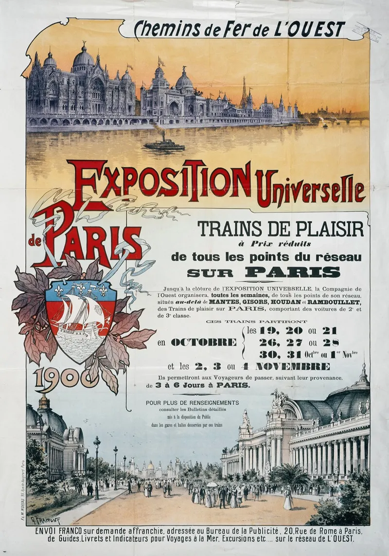 Chemins De Fer De Louest Exposition Universelle De Paris