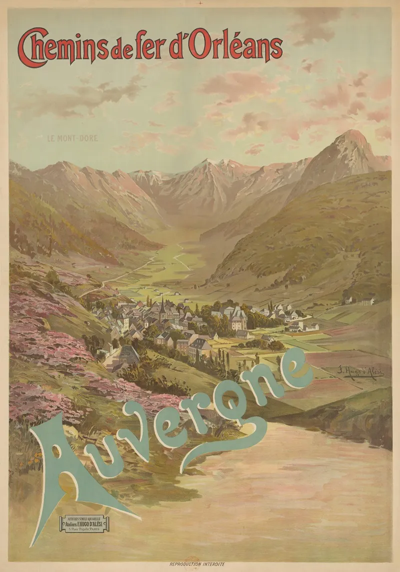 Chemins De Fer Dorleans Auvergne Le Mont Dore Wall Art by Frederic Hugo d’Alési - High-Resolution Digital Print