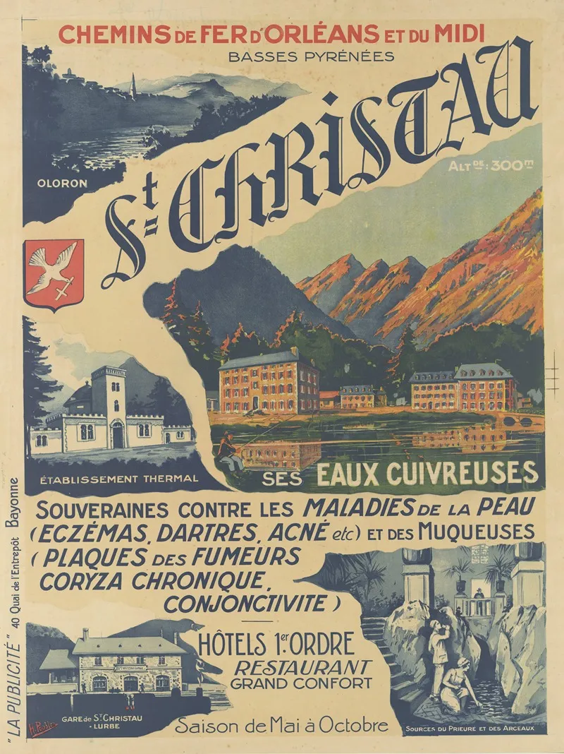 Chemins De Fer Dorleans Et Du Midi St Christau Wall Art by H. Poublan - High-Resolution Digital Print