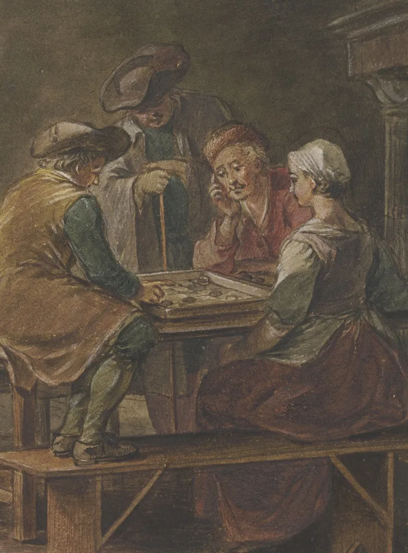 Chequerboard Player Wall Art by Willem Joseph Laquy - High-Resolution Digital Print